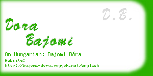 dora bajomi business card